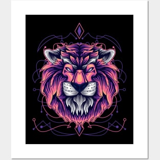 lion head Posters and Art